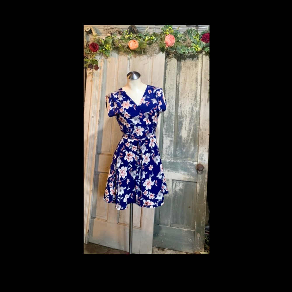 NEW YUMI KIM Hey Sunshine Navy LEXEY Silk Dress size L